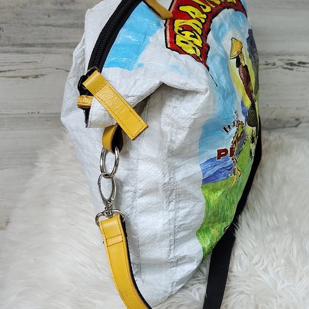 COTTON LINE BY ST ISIDOR CROSSBODY LARGE RICE BAG TOTE - Picture 4 of 13